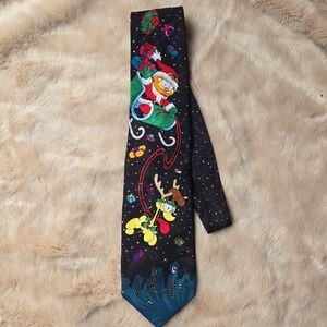 Paws Addiction Garfield And Odie Christmas Tie, Vintage